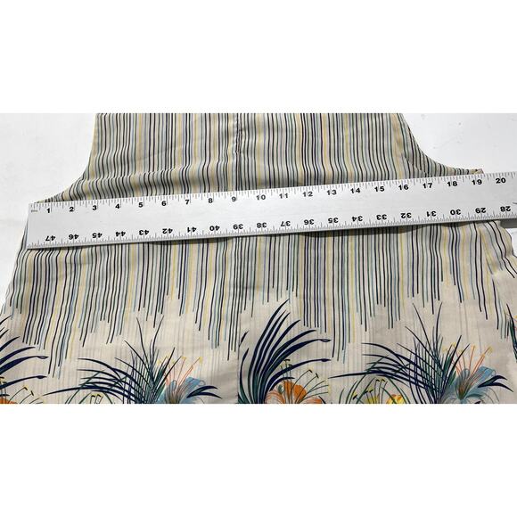 Entro Tank Top Blouse Womens Medium M Blue Yellow Green Floral Flowy - Picture 5 of 7
